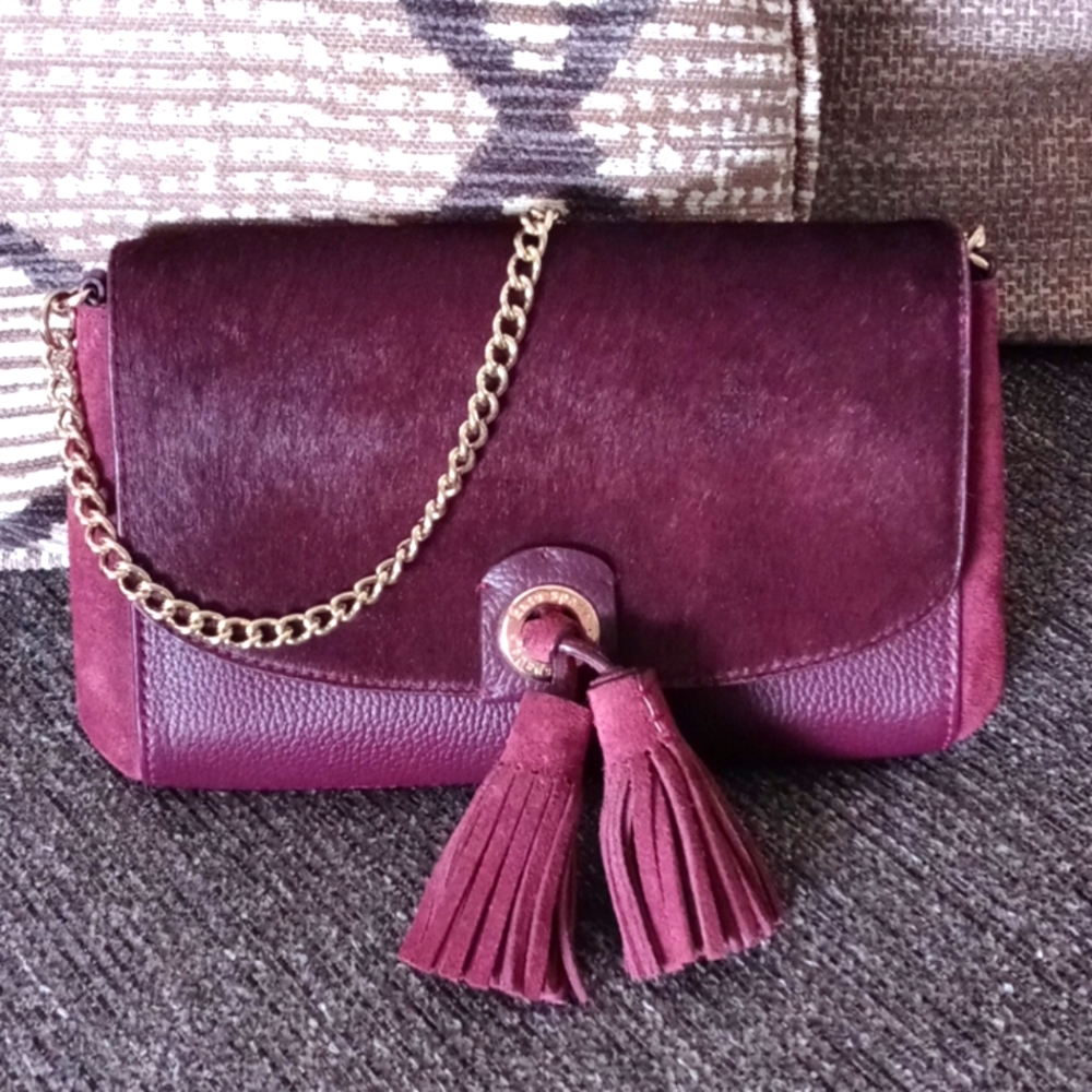 💞RARE Kate Spade💞 - Sequoia Avenue Greer Clutch (Leather, Suede, & Calf Hair)